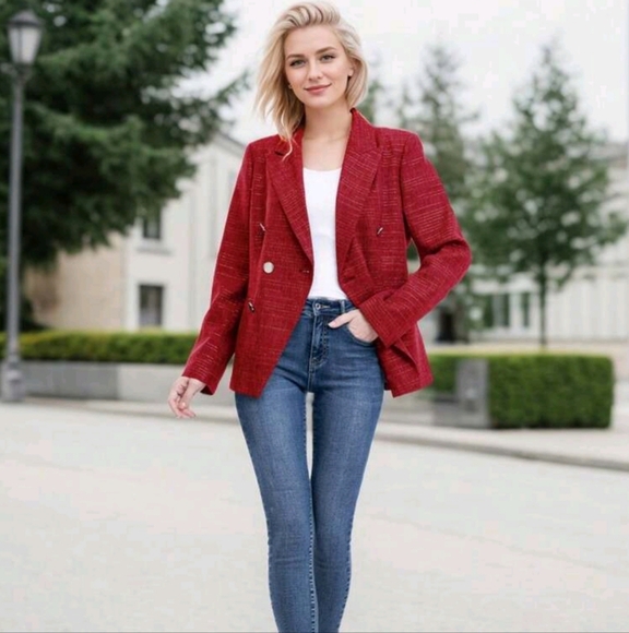 Jackets & Blazers - Women's Casual Blazer Jacket - Elegant And Versatile Ladies' Blazer For Stylish